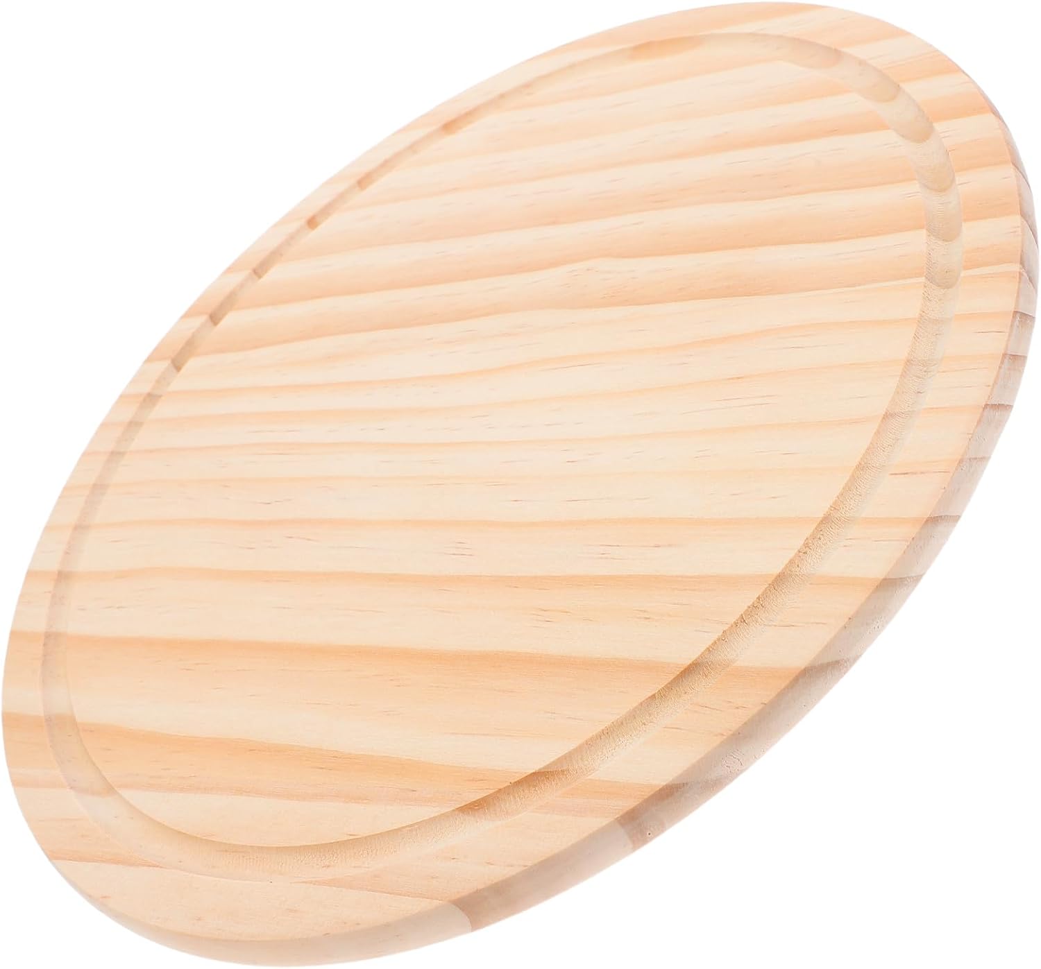 Alipis Wooden round Cutting Board 10-inch Pinewood Chopping Board Food and Bread Serving Platter Tray for Pizza Sushi Dessert Kitchen Use