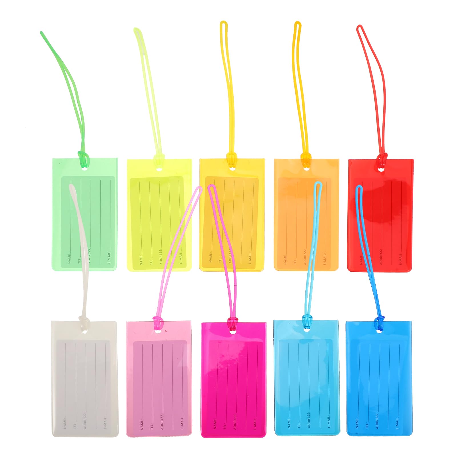 30 Pezzi Etichette Valigia Pvc per Identificazione Bagagli | Coppia Carta e Pvc, Sostituzione Rapida Dell’inserto, Protezione Privacy e Resistenza ai Graffi