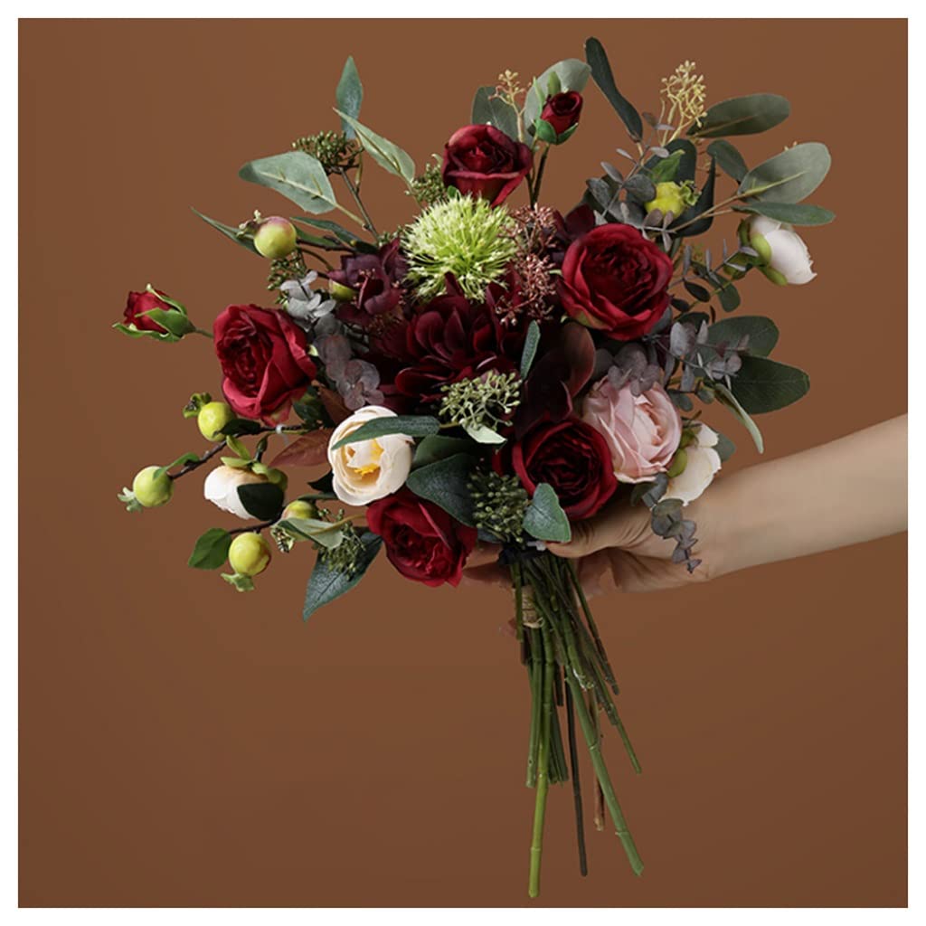 AYCDL Artificial Flowers Bouquets Fake For Bridal Bouquet Flower Arrangement Wedding Home Table Centerpieces Decoration,C-C