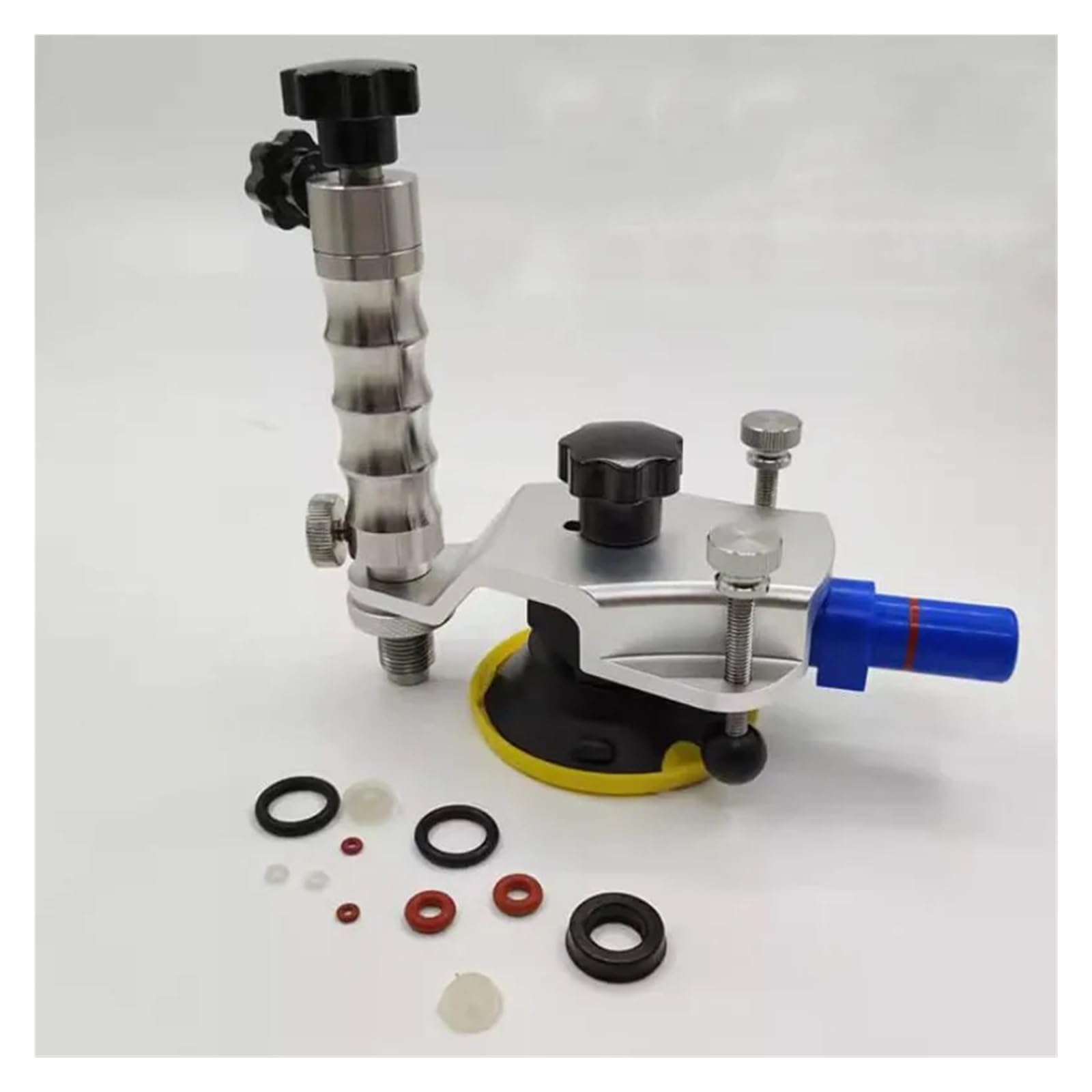 Herramienta de reparación grietas parabrisas con ventosa vacío 3 pulgadas diámetro ajustable + bomba inyección acero inoxidable for delantero coche Para uso de bricolaje