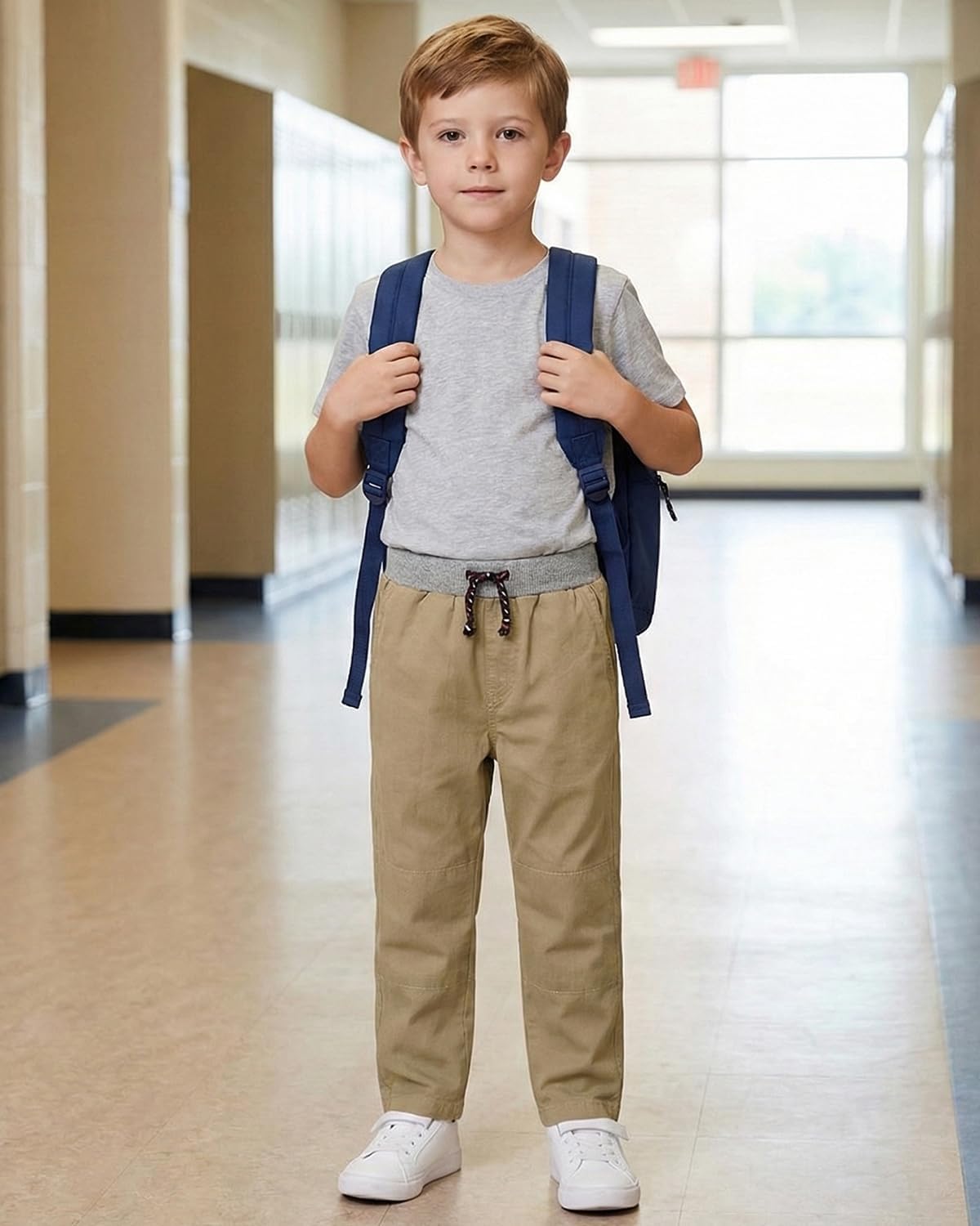 Bumeex Toddler Boy's 2pk Cotton Pull-on Pants 2-9years - Image 2