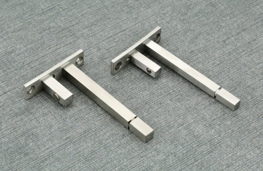Glass Bracket Mounts, Heavy Duty Stainless Steel, F Shape, 4" Length, Set of 24,8MM Width.Matte Finish (10 x 12 MM)-image-20