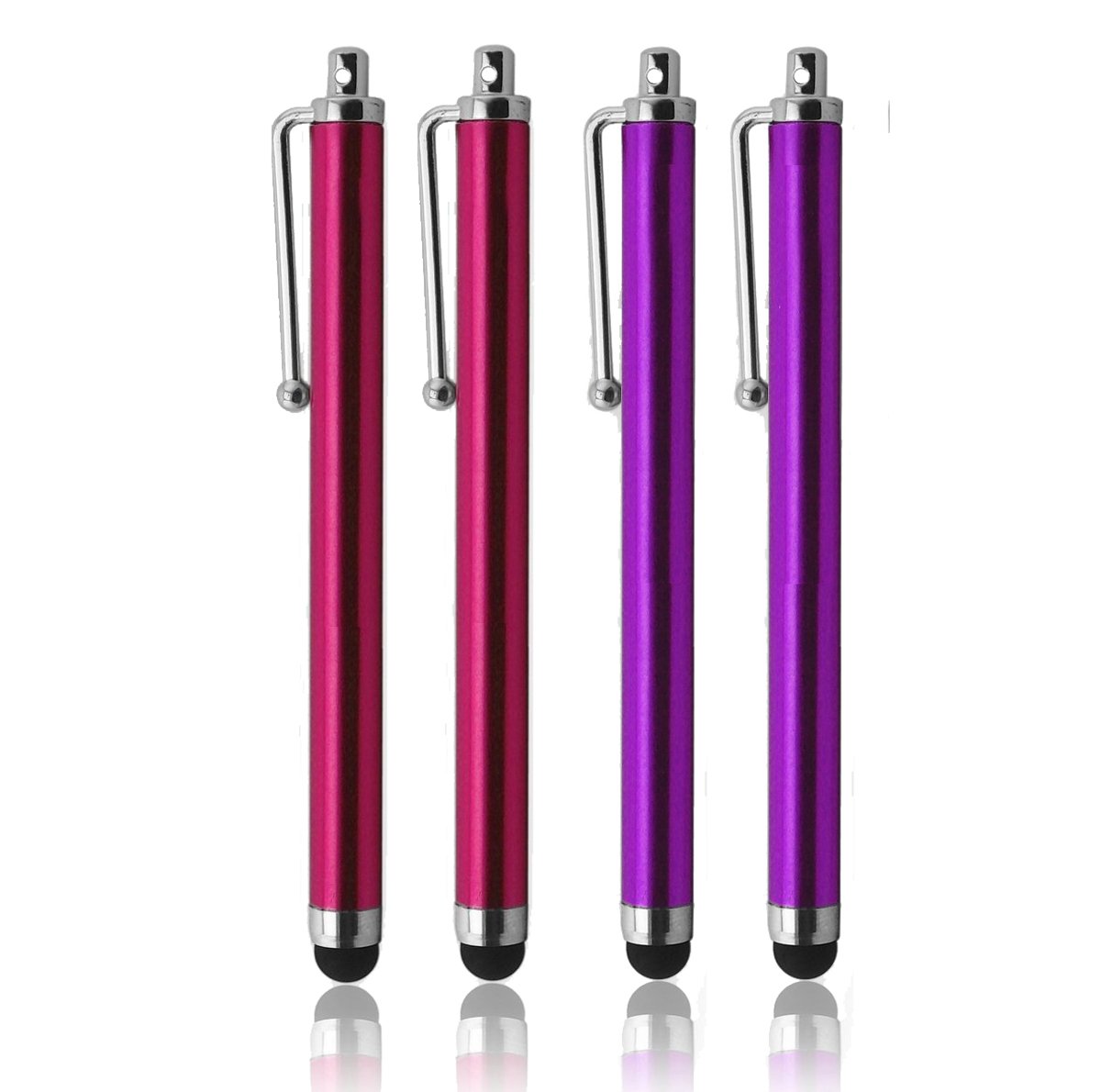 Xitech4 Pack of Purple & Pink Stylus Universal Touch Screen Capacitive Pen for Kindle Touch iPad 2, Iphone 4,4S,Kindle Fire, Motorola Xoom, Samsung Galaxy Tab 8.9 10.1, Blackberry Playbook HTC Flyer Evo View Tablet Bonus XiTech Cable Tie