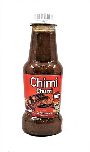 La Parmesana Chimichurri Classic Sauce HOT 10.6 oz - Salsa Picante Ideal para Parrilladas, Asados - Importado de Argentina