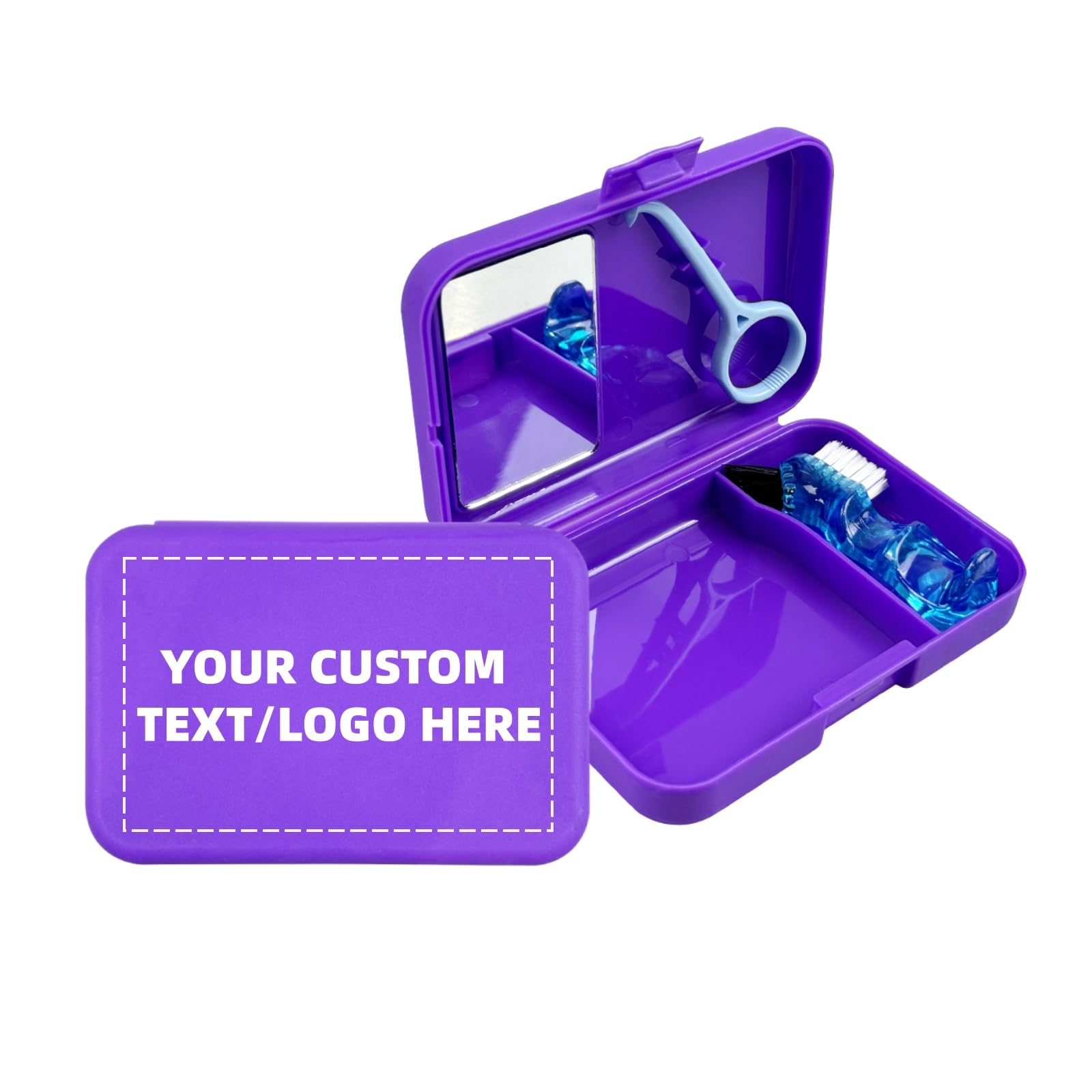 100pcs Custom Personalized Oral Care Travel Kits Dental Care Kit with Mirror Bracket Removal Tool Denture Brush with