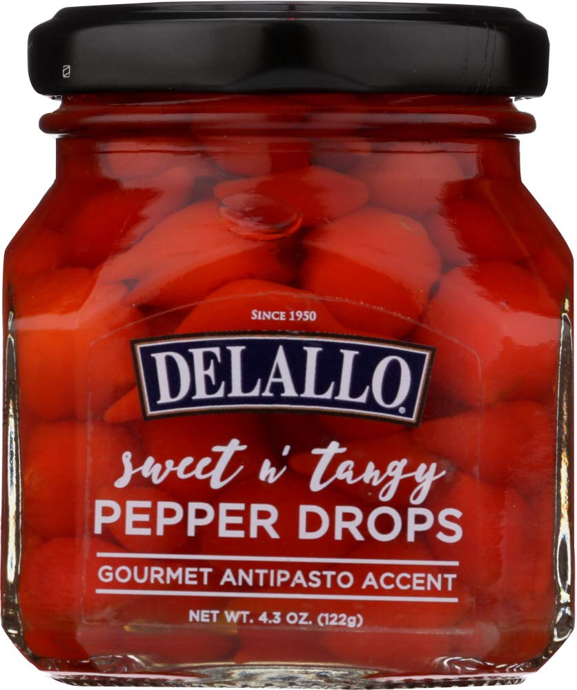 Delallo Pepper Sweet Tangy Drops, 4.3 Oz (Pack Of 6)