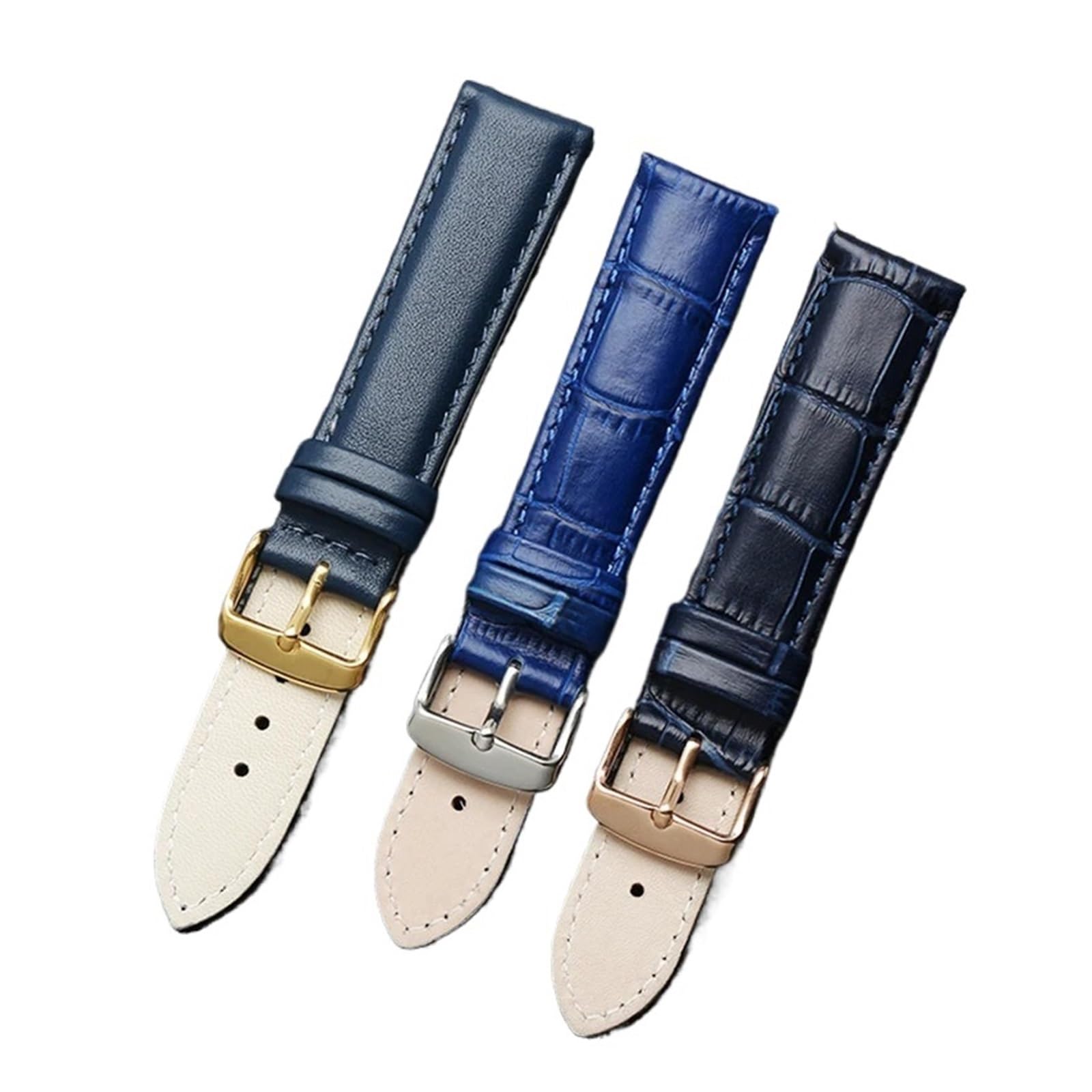Générique NASUNJIA Bracelet En Cuir Véritable Couleur Bleue De Montre 14 16 18 20mm 21m 22mm 23mm Bande