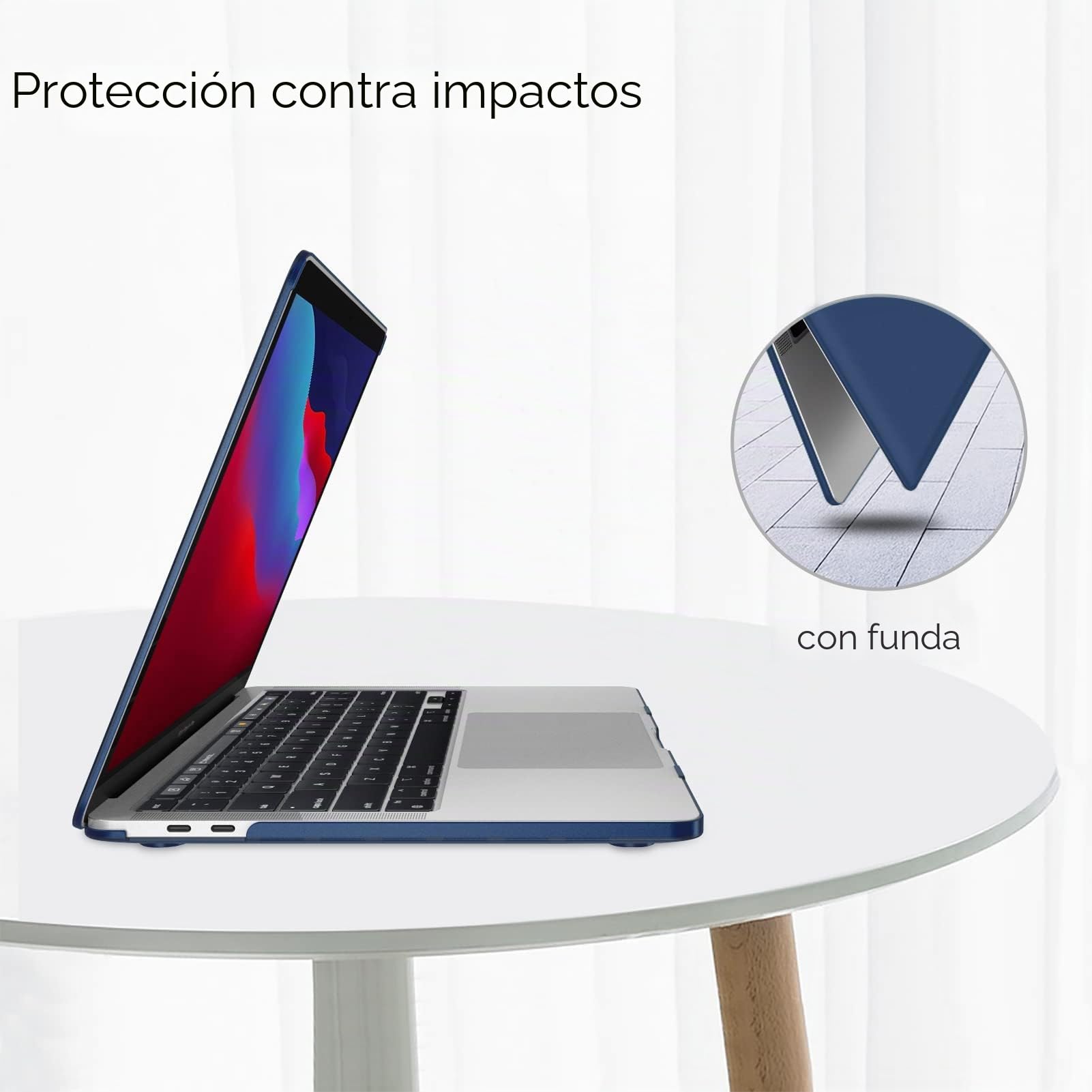 Fintie Funda Compatible con MacBook Pro 13" M2/M1 (2016-2022) Carcasa Dura y Fina con Acabado Mate para Modelo A2338/A2289/A2251/A2159/A1989/A1706/A1708, Translúcido Azul Marino