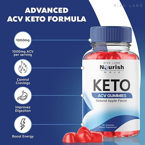 Miniatura 2 de Paquete de 2 gomitas Nourish Wave Keto ACV para pérdida de peso avanzada, oficiales, gomitas Nourish Wave Keto, opiniones de Nourish Wave Keto, ACV