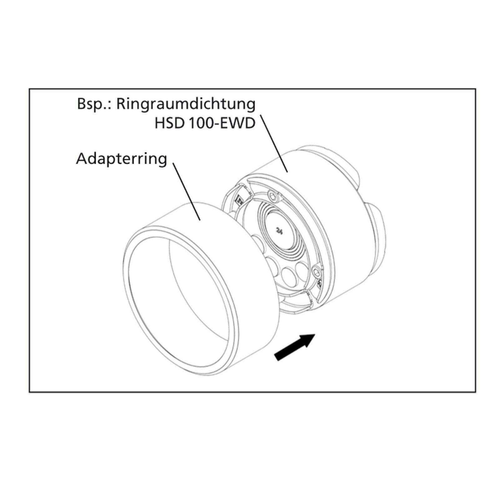 Adapterring HSD-ADR 100/104 für Ringraumdichtung Ø100 mm in Kernbohrung Ø104 mm
