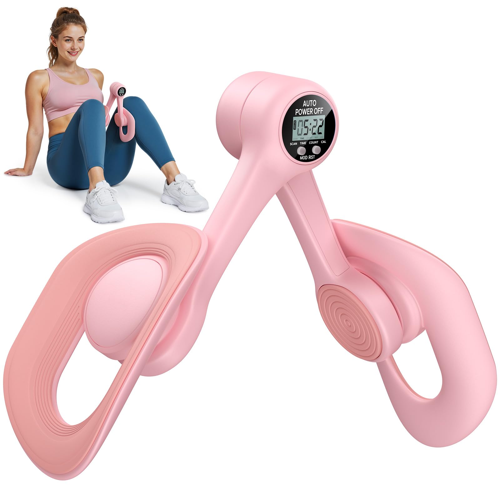 MERACH Thigh Master - Allenatore per cosce, per allenare i muscoli pelvici, per l'interno delle cosce, per la casa, per il rafforzamento del pavimento pelvico per le donne