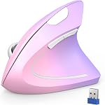 TECKNET Ergonomic Mouse, 4800 DPI Vertical Mouse with 5 Adjustable DPI Wireless Mouse with 6 Buttons 2.4G Silent Computer Mouse for Laptop,Notebook,Desktop, PC, MacBook Windows Mac Chromebook Linux