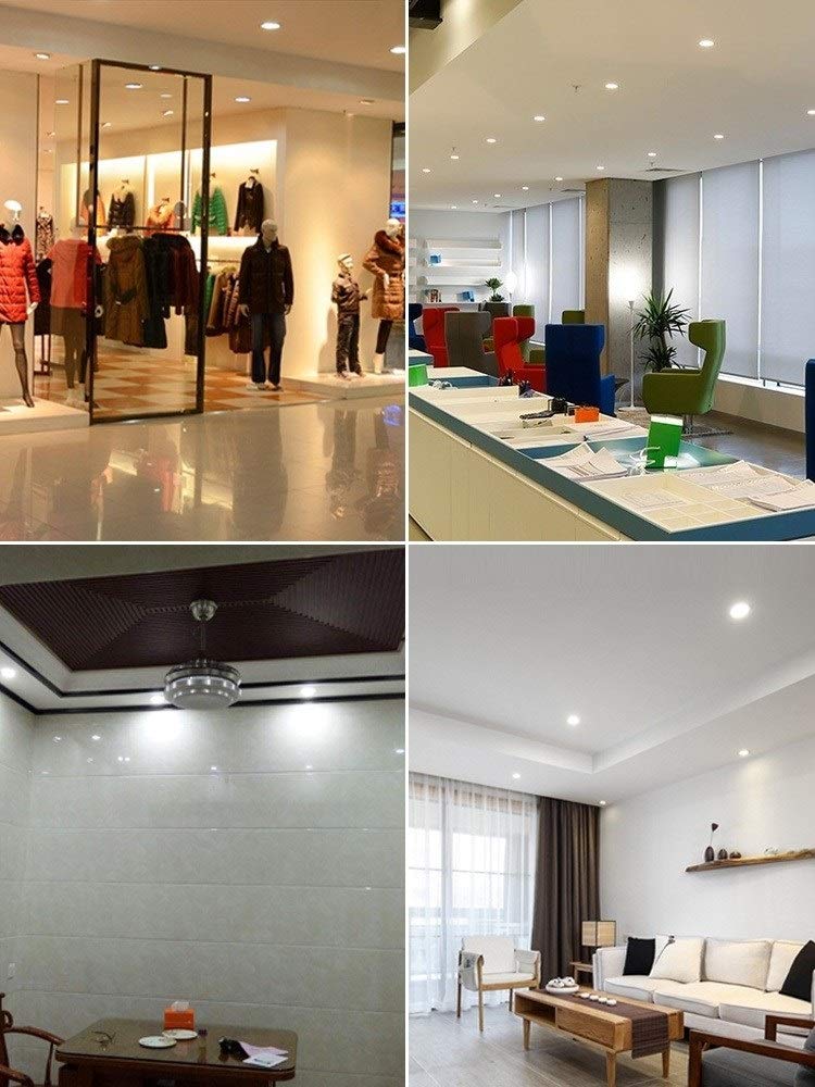 15W/18W Ultra Jasne Białe Diody Led Wpuszczane Okrągłe Sufitowe Downlighty Wpuszczane Ultracienkie Aluminiowe Oświetlenie Wewnętrzne Reflektory Do Alejek Home D(15W-Ciepłe Światło)