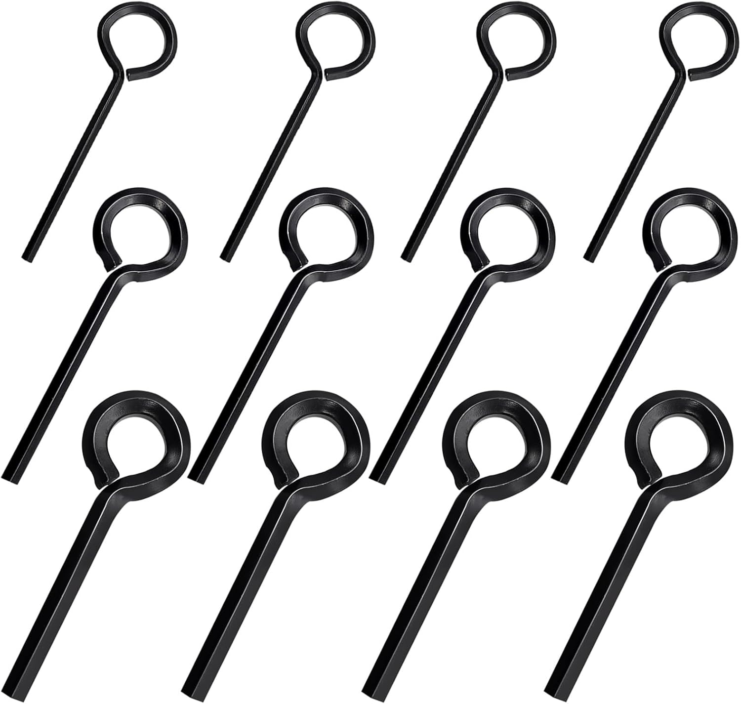 10pcs Silver 5/32" Standard Hex Dogging Key with Full Loop, Metal Allen Wrench Door Key for Push Bar Panic Exit Device