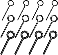 Vista 11 de 10 piezas Llave hexagonal estándar negra de 5/32 pulgadas con bucle completo, llave Allen de metal, llave de puerta para barra de empuje