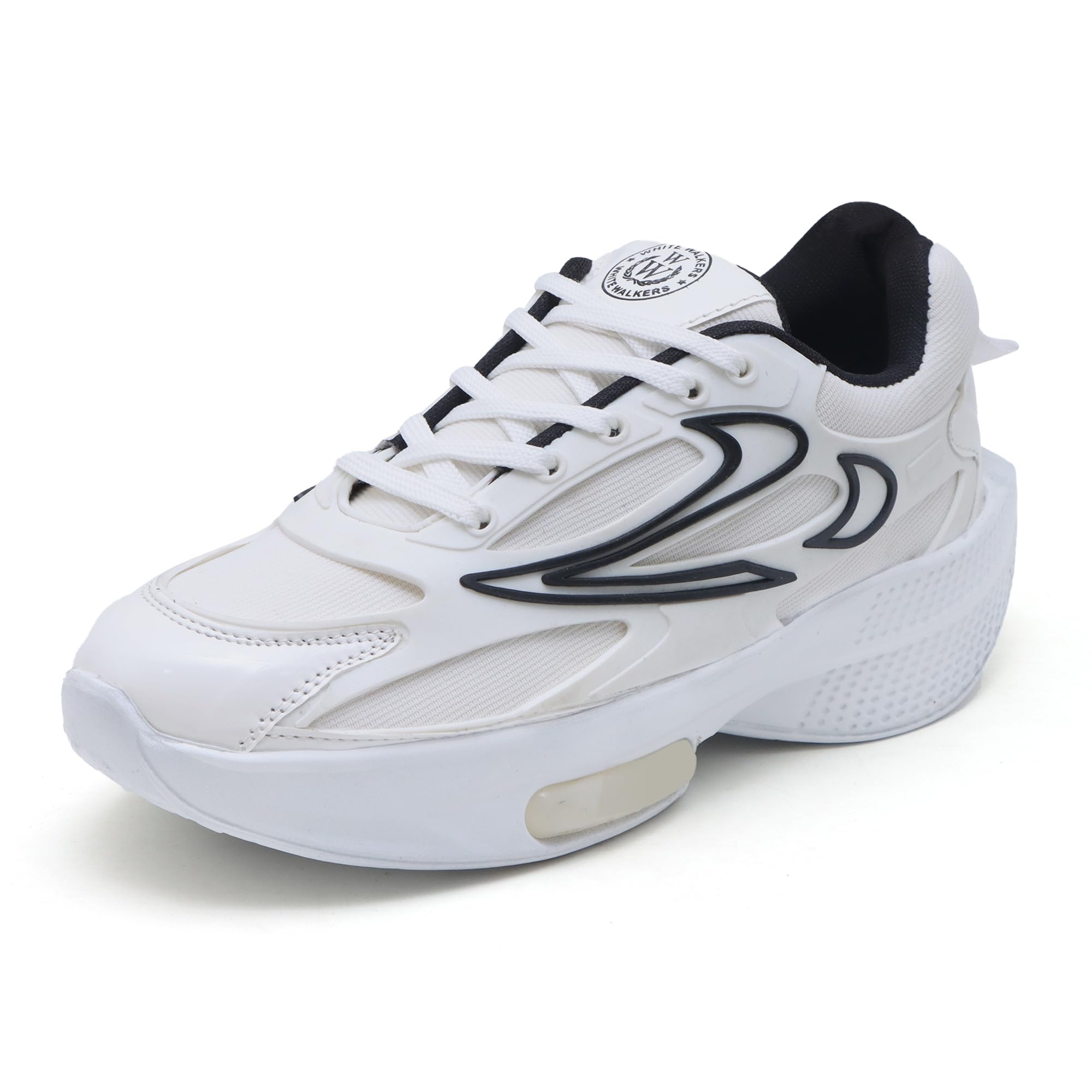 White Walkers Boys' & Men's Flex Essential Walking Running Shoes, Breathable Knit Upper, Natural Rubber Sole, Tuff Surface-image-30