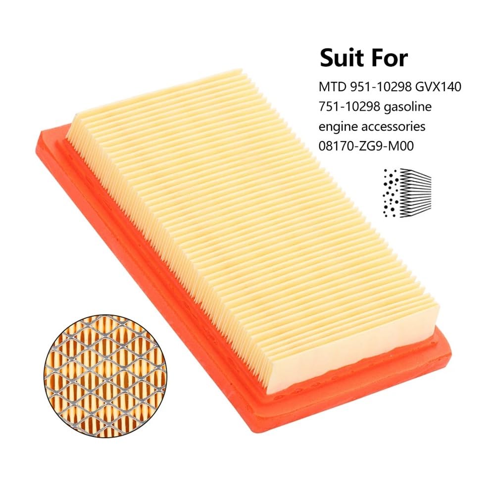 Filtro de Aire de 1/5 Piezas for 951-10298 GVX140751-10298 H-nda, Piezas de Motor de Gasolina 08170-ZG9-M00, Piezas de cortacésped Accesorios para cortacésped(5pcs)