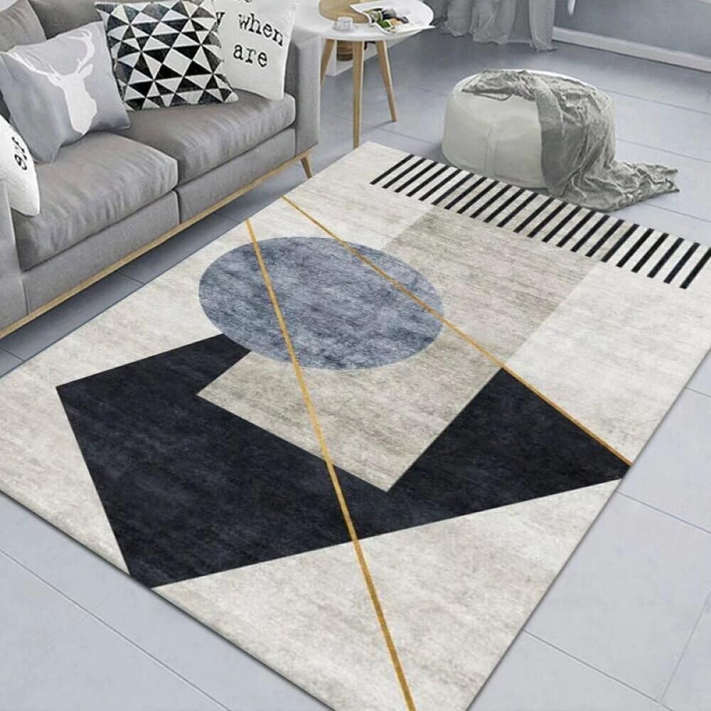 Tapis de salon style moderne plaid pour chien gris XXL