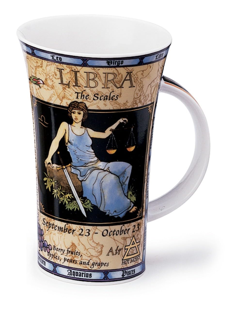 Dunoon Bone China Libra Zodiac Mug Glencoe Shape