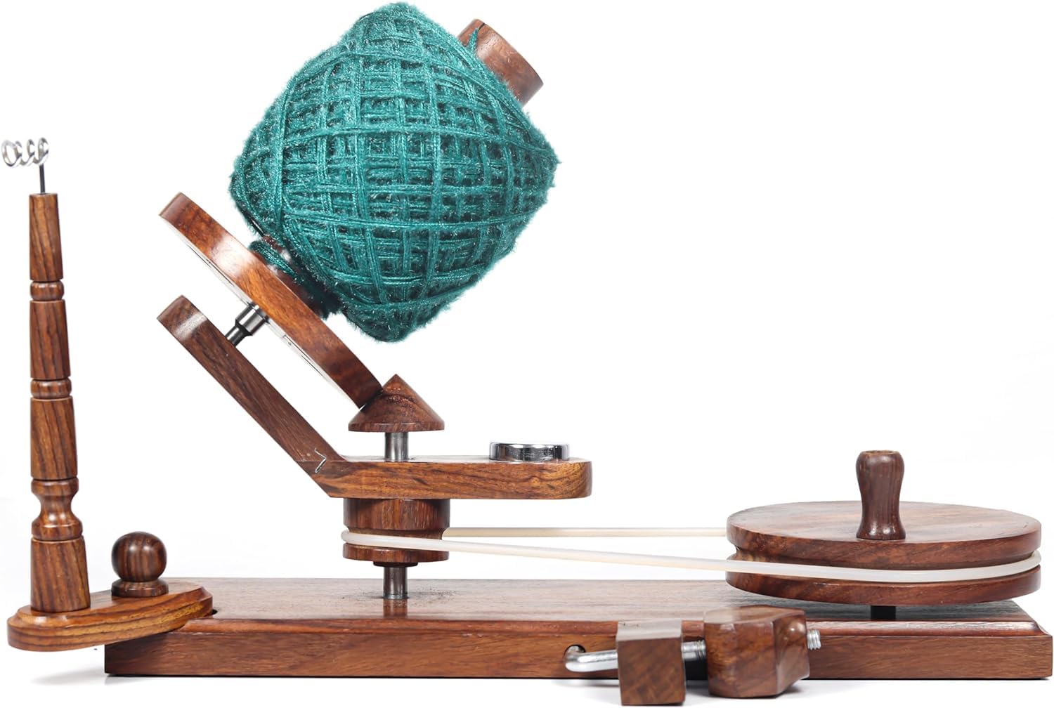 Fresh Craft Empire Wooden Yarn Ball Winder Handcrafted Large Yarn Winder for Knitting & Crocheting - Hand Operated Heavy Duty Natural Ball Winder, Brown, RN-WD1-image-6