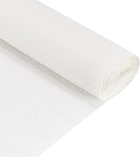 sourcing map 2 rollos de papel crepé de 7 pies de largo y 20 pulgadas de ancho para ceremonia de boda, decoración de festivales grandes, color blanco