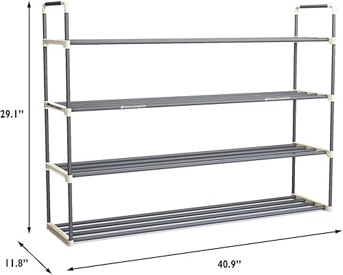Miniatura 3 de Home-Complete Zapatero con 4 estantes cuatro niveles para 24 pares para dormitorio entrada pasillo y armario almacenamiento y organización del hogar