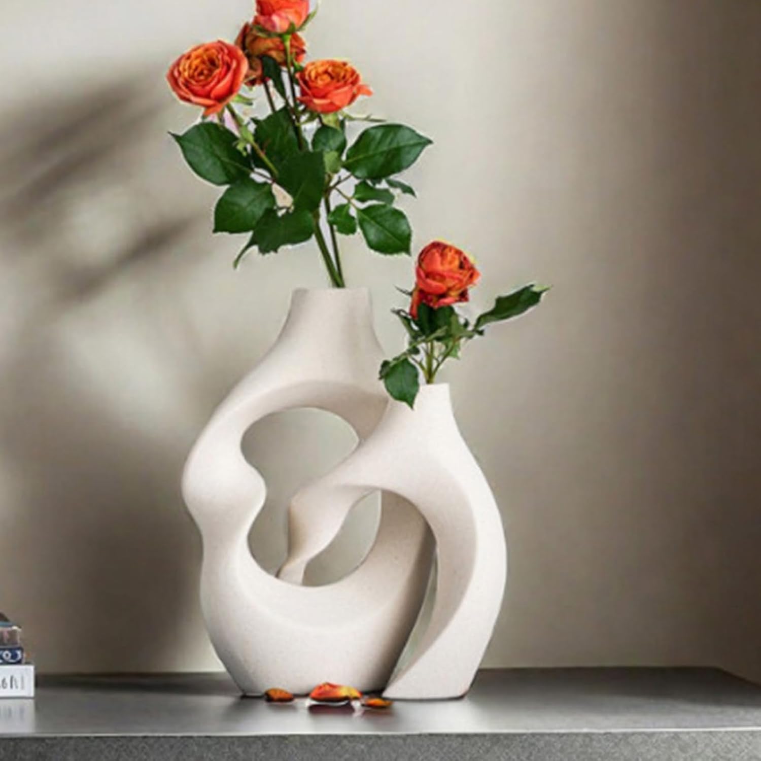 Set of 2 Abstract Vase Silicone Molds Planter Molds Home Decors Cement Crafting Moulds Silicone Sculpture Molds for Vase
