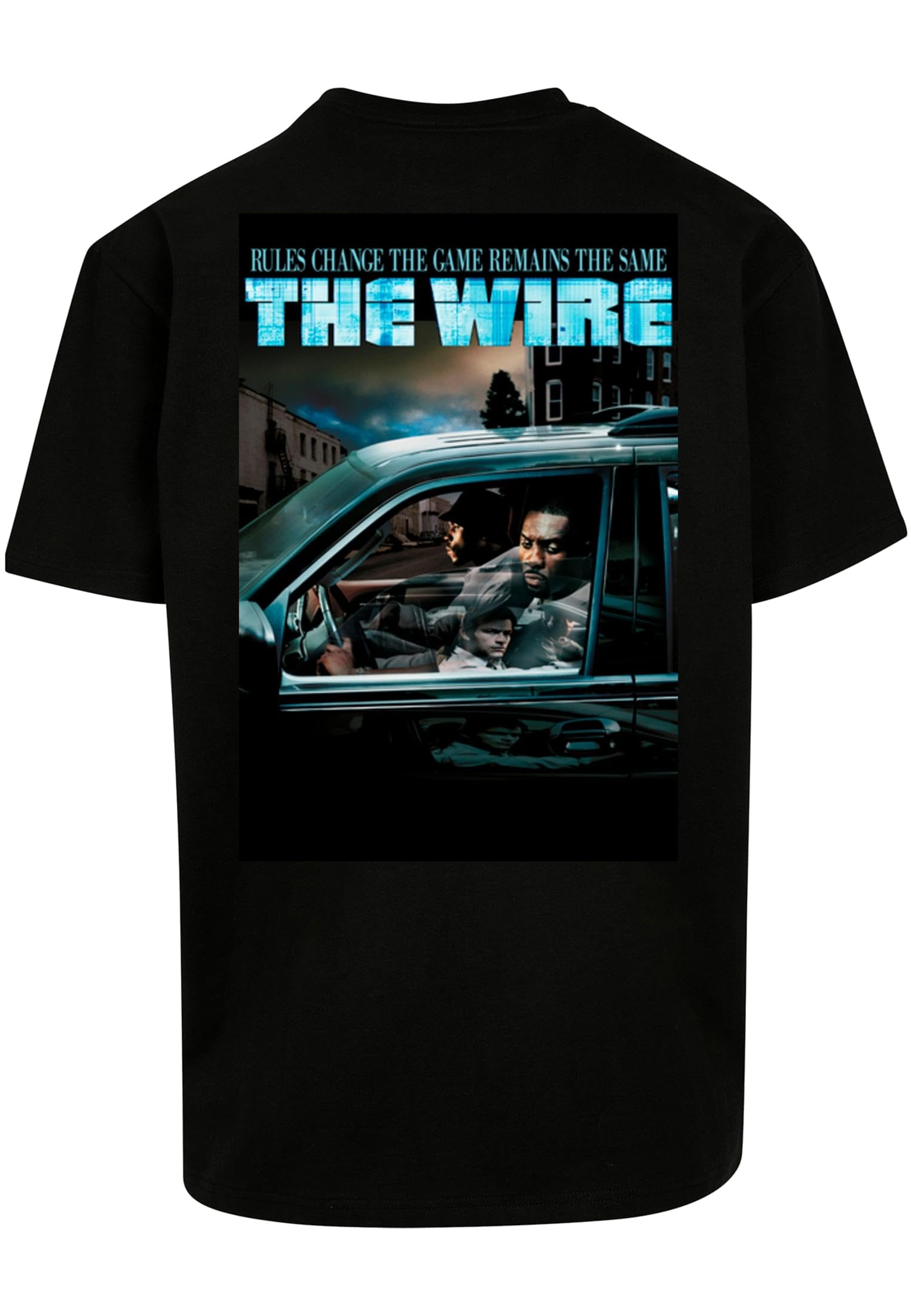 MERCHCODE Mc1046-the Wire Poster Heavy Oversize Tee T-Shirt Uomo (Pacco da 1)
