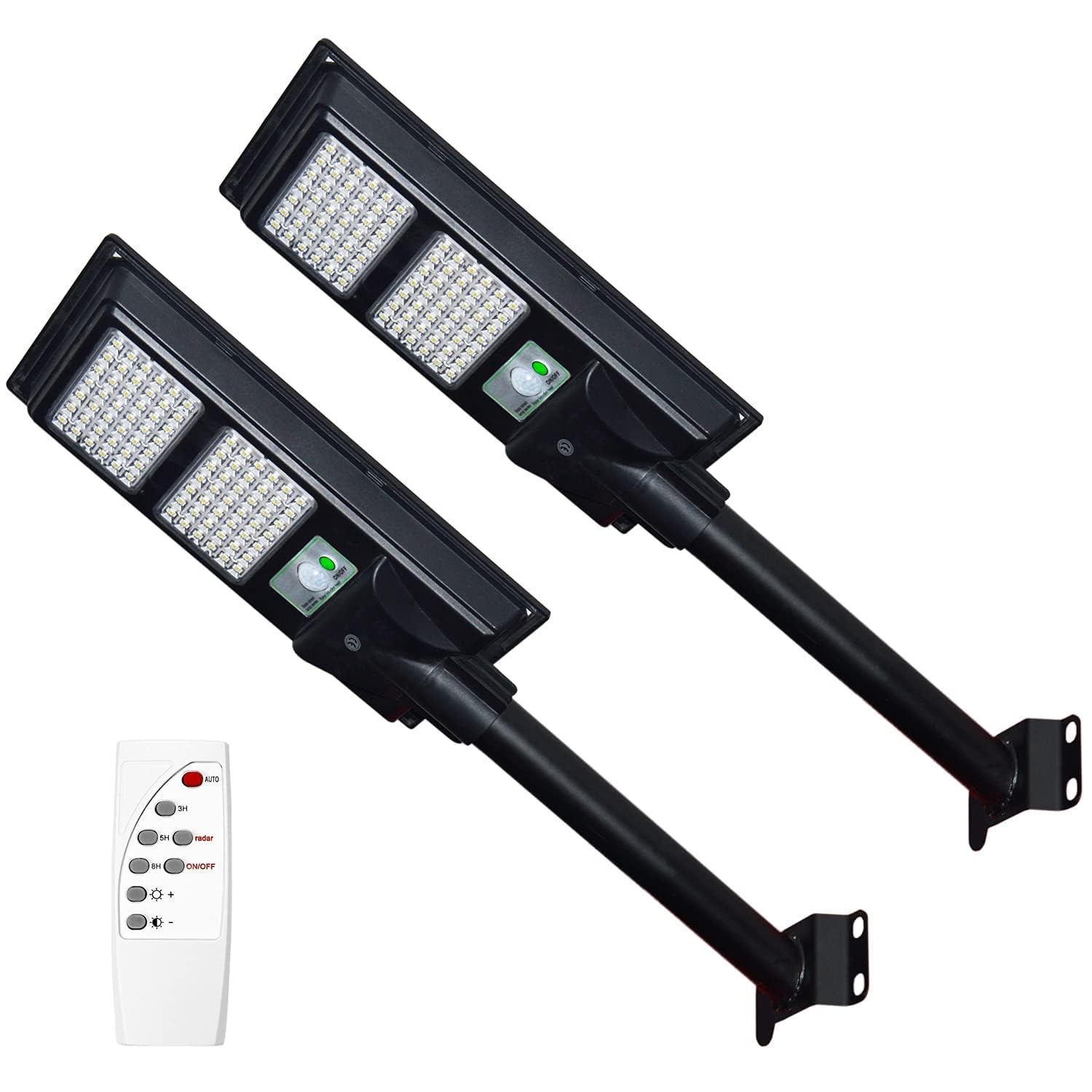 10000LM Solar Street Lights Outdoor Waterproof 6000K Solar Flood Lights with Motion Sensor and Remote Control for Garden