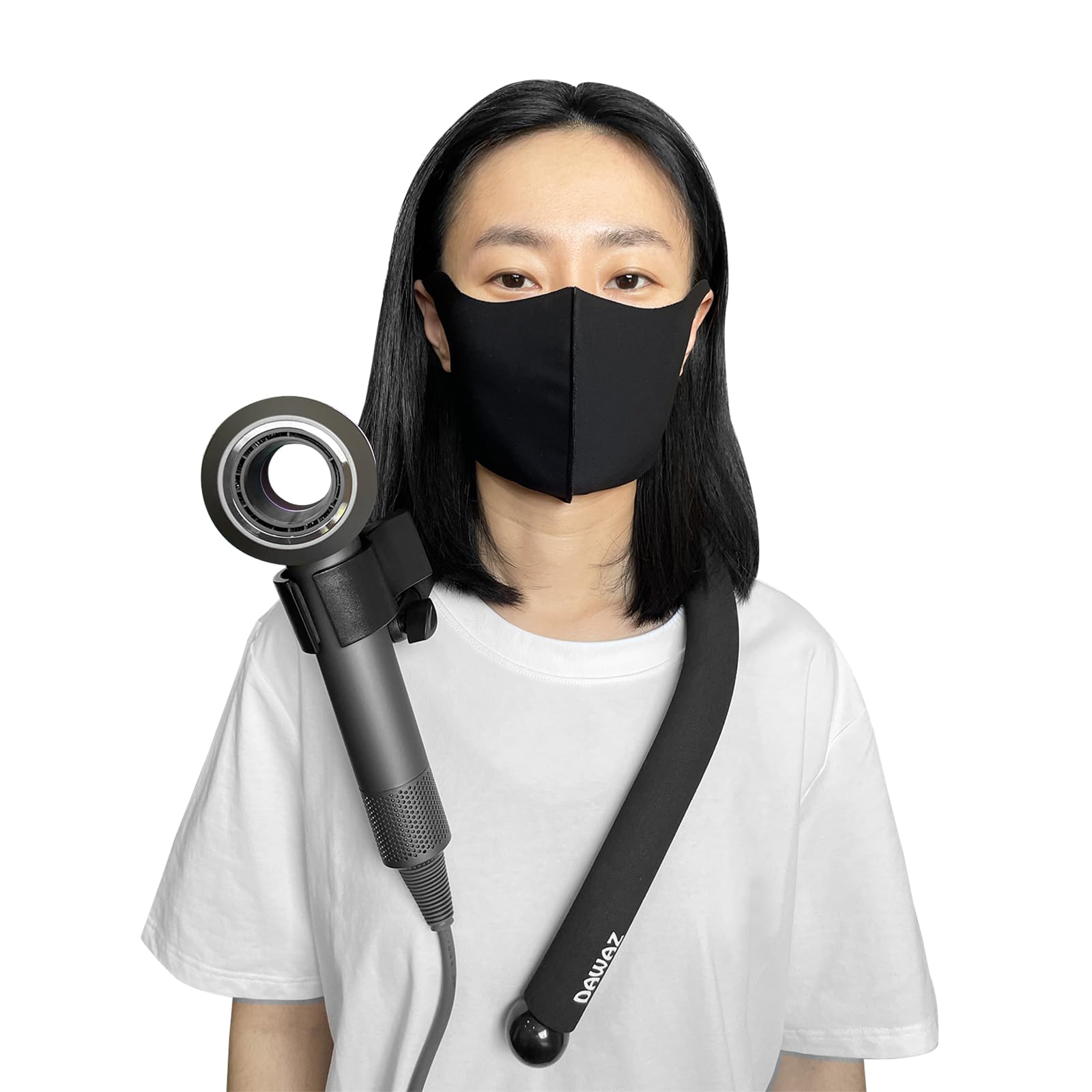 DAWAZ pet Grooming Dog Hair Dryer Water Blowing Machine Neck Hanging Bracket Universal Adjustment Free Your Hands (D3), BLACK