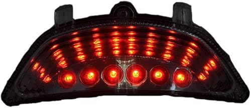 Luz trasera LED de freno trasero con indicadores de luz intermitentes integrados para Yamaha VMAX 1700 (2009-2019; gris)
