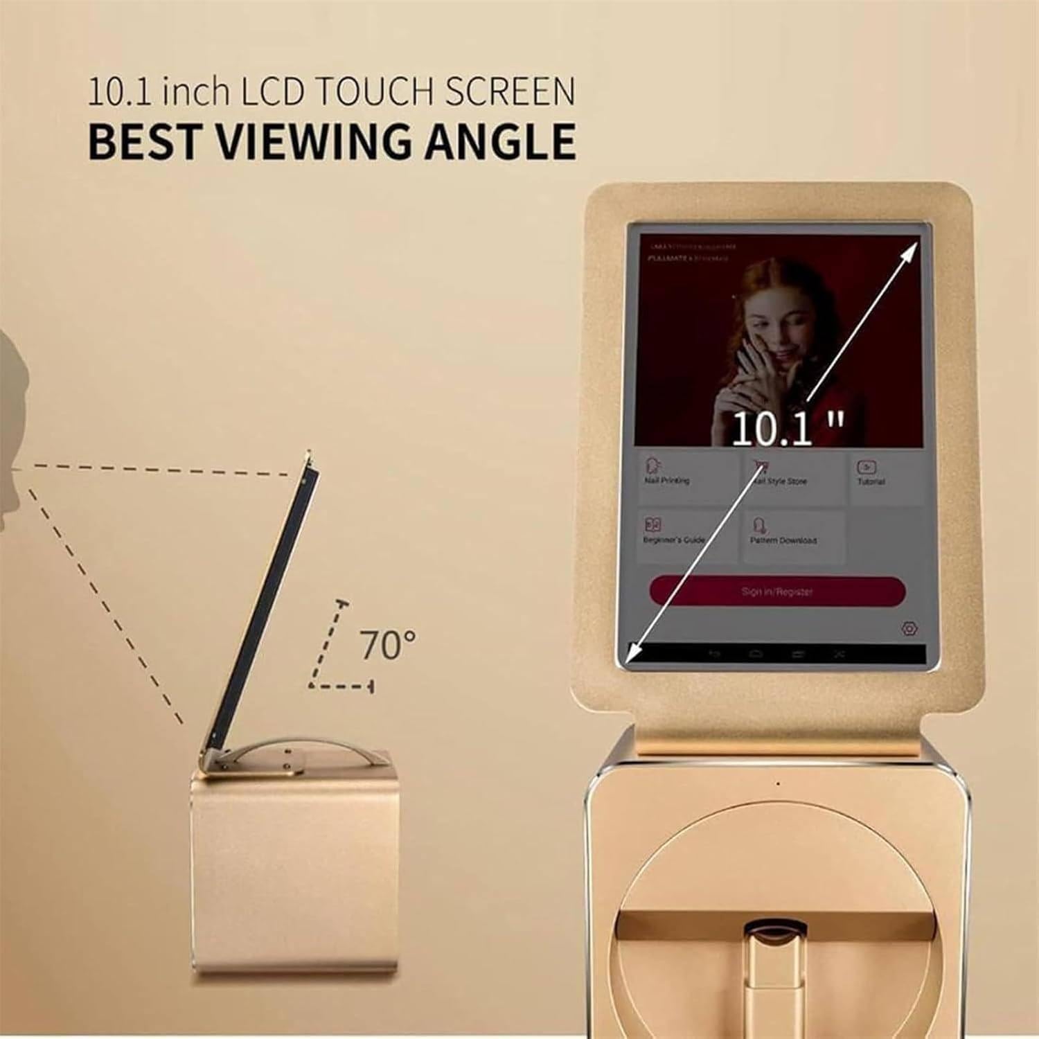 Stampante 3D Smart Nail Art, Macchina Digitale per La Pittura delle Unghie con Touch Screen da 10,1 Pollici, Supporto WiFi/Fai da Te, Stampante per Unghie Professionale per Uso in Studio di Bellezza