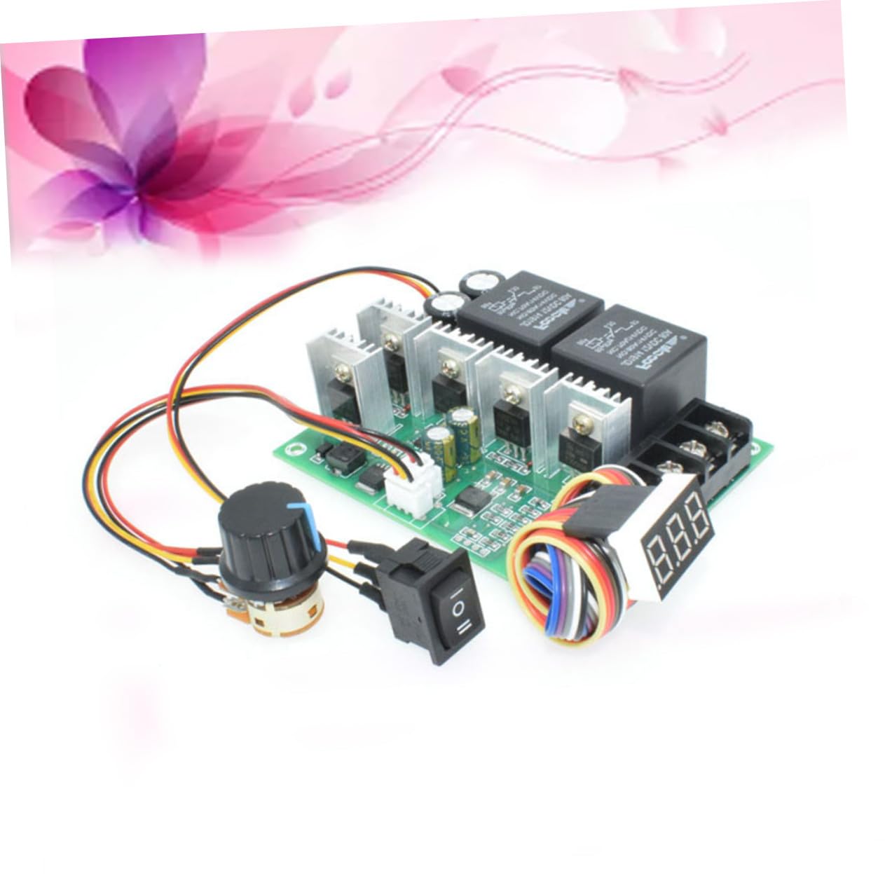 VILLCASE 40a Controlador De Motor Pwm Ajustable Para Regulador De Voltaje Motor Reversible