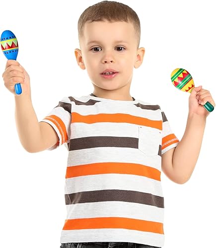 Miniatura 6 de Hungdao 48 piezas de mini maracas de madera para fiestas mexicanas a granel para niños, ruidosas para fiestas de cinco de mayo, suministros de