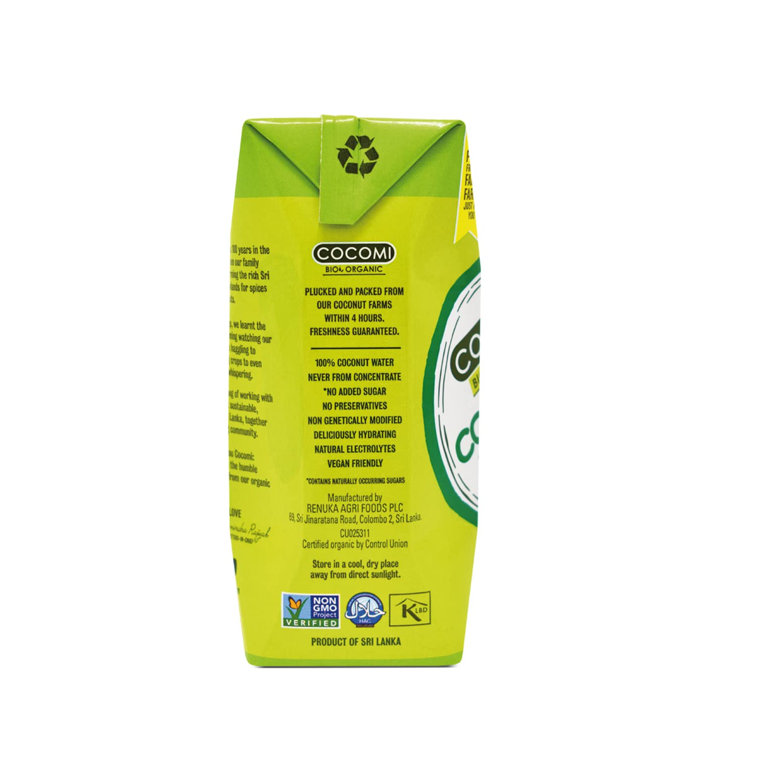 Cocomi BioOrganic Agua De Coco Natural 330ml