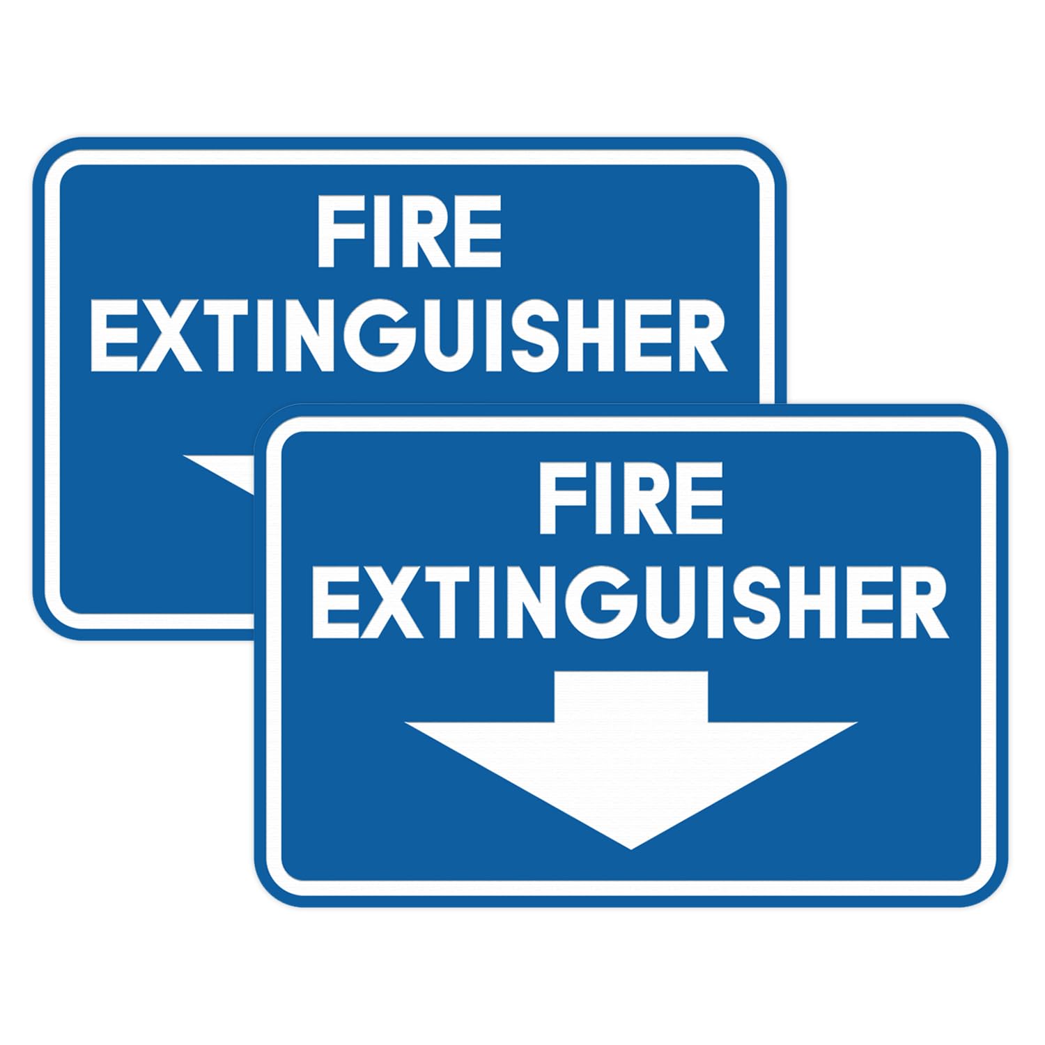 Signs ByLITA Classic Framed Fire Extinguisher (Blue) - Small 2 Pack