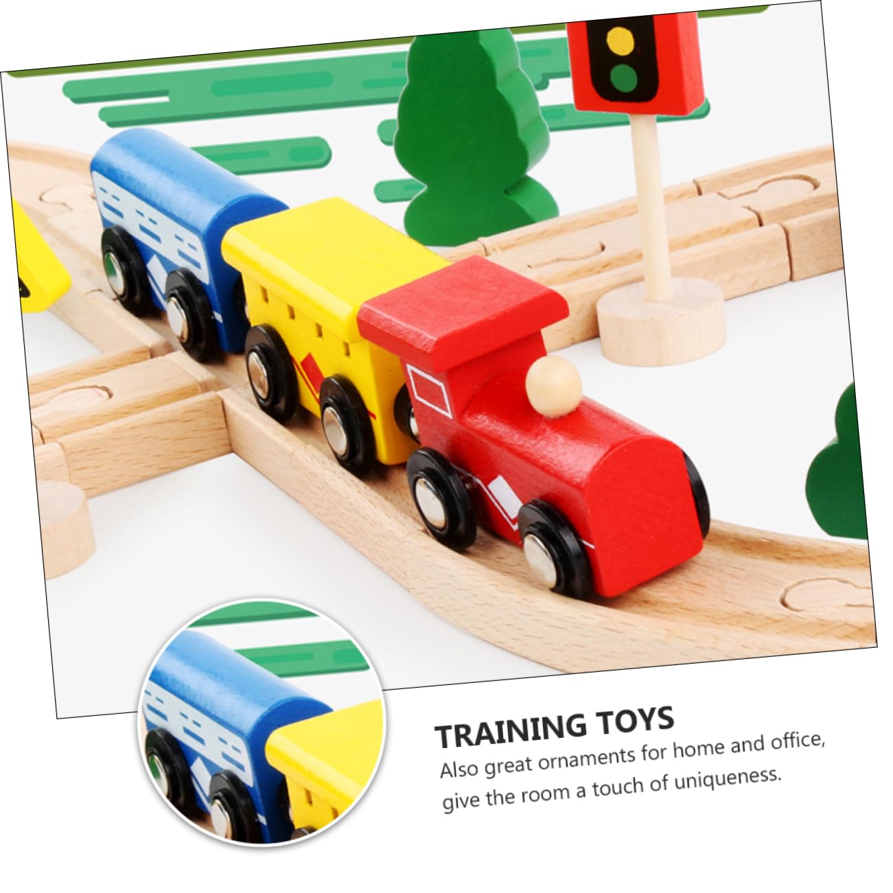 Toyvian 1set Treni Puzzle Ragazzo Ragazza Legno Gioco Educativo Per Sviluppare Creatività e Abilità Manuali