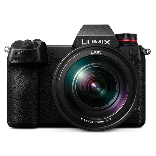 Panasonic LUMIX S1 Full Frame Mirrorless Camera with 24.2MP MOS High Resolution Sensor, 24-105mm F4 L-Mount S Series Lens, 4K HDR Video and 3.2” LCD - DC-S1MK Black