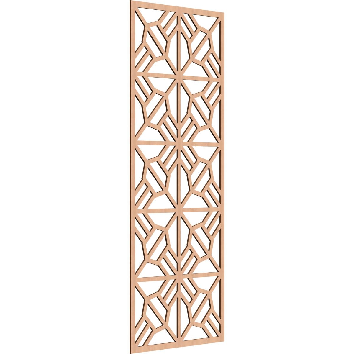 27 3/8"W x 69 3/8"H x 1/4"T Auburn Decorative Fretwork Wood Wall Panels, Alder