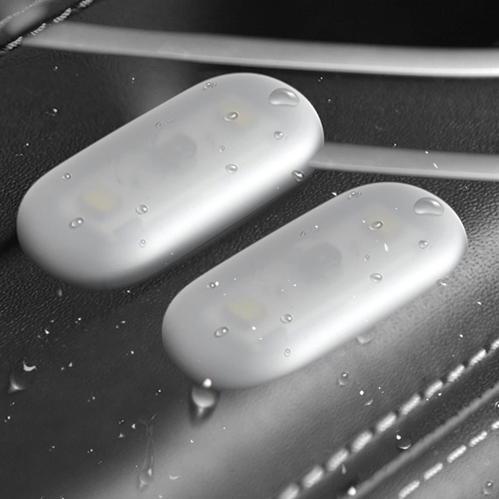 Luces de lectura coche táctiles LED blancas pack de 2 para emergencias y maletero