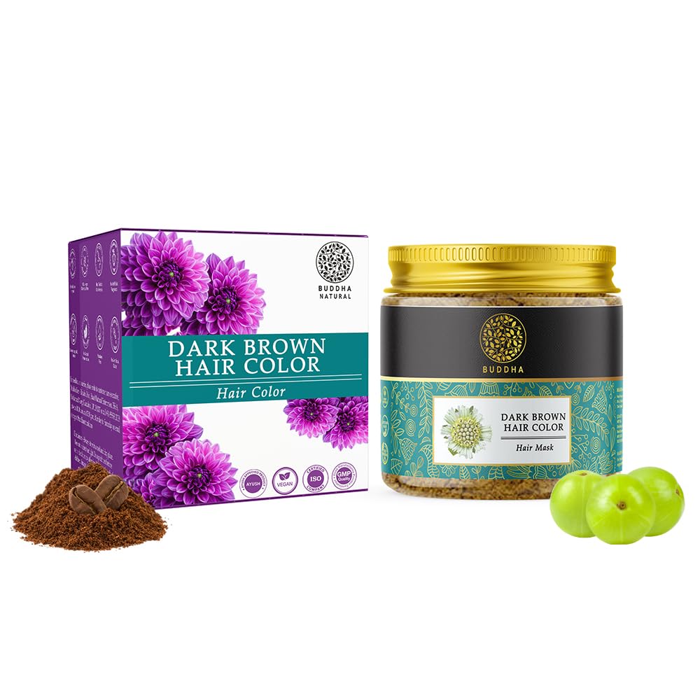 Buddha Natural Dark Brown Hair Color Powder (50 Gram) - Get Instant Dark Brown Hair | Premium Plant Based Ingredients - Ammonia Free, Bleach Free, Sulphate Free-image-10