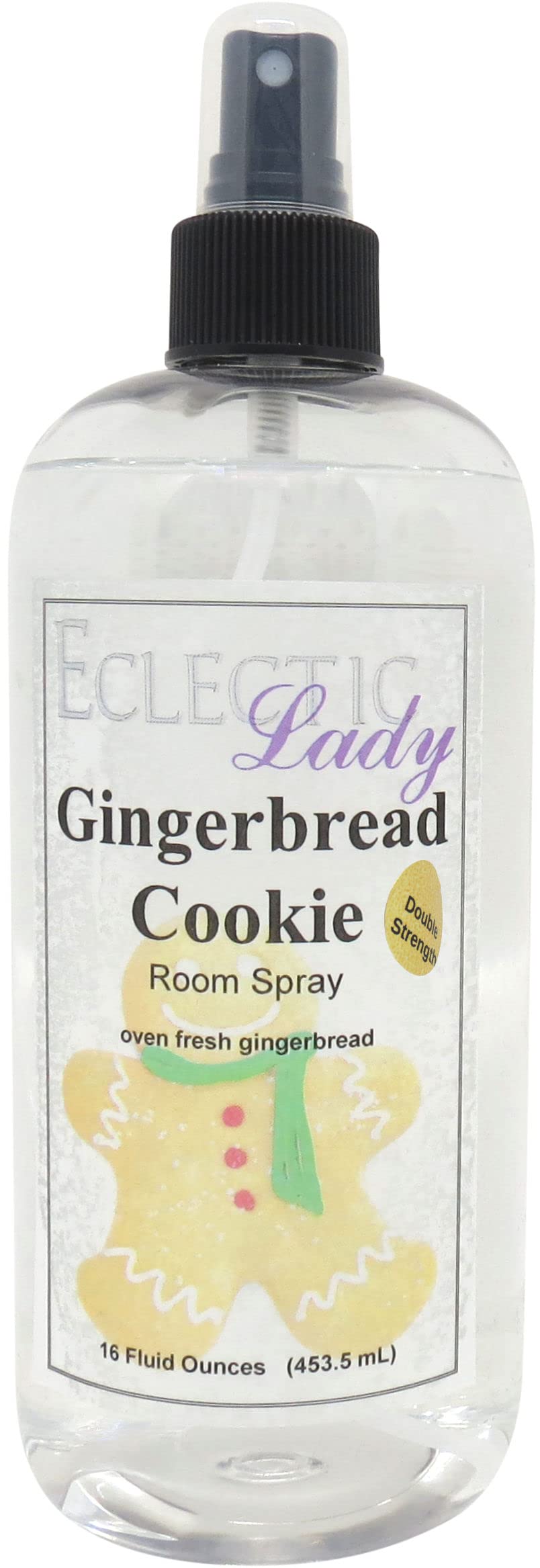 Gingerbread Cookie Room Spray (Double Strength), 16 Ounces, No Artificial Colors, Parabens, or Preservatives - Fragrant Aromatic Room Mist For Home, Room, Office