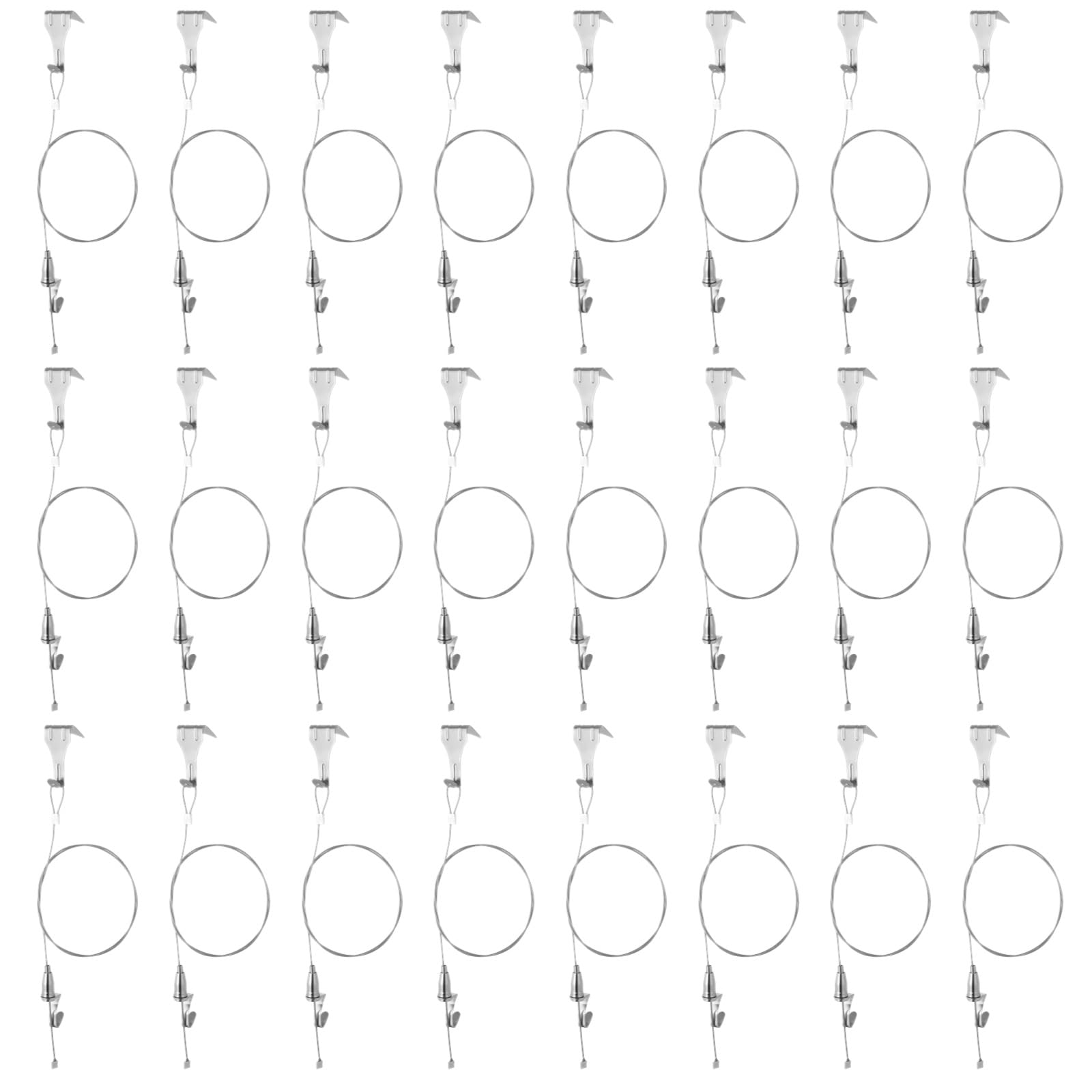 Cadre photo sans trou : kit de suspension réglable avec 24 câbles d'affichage