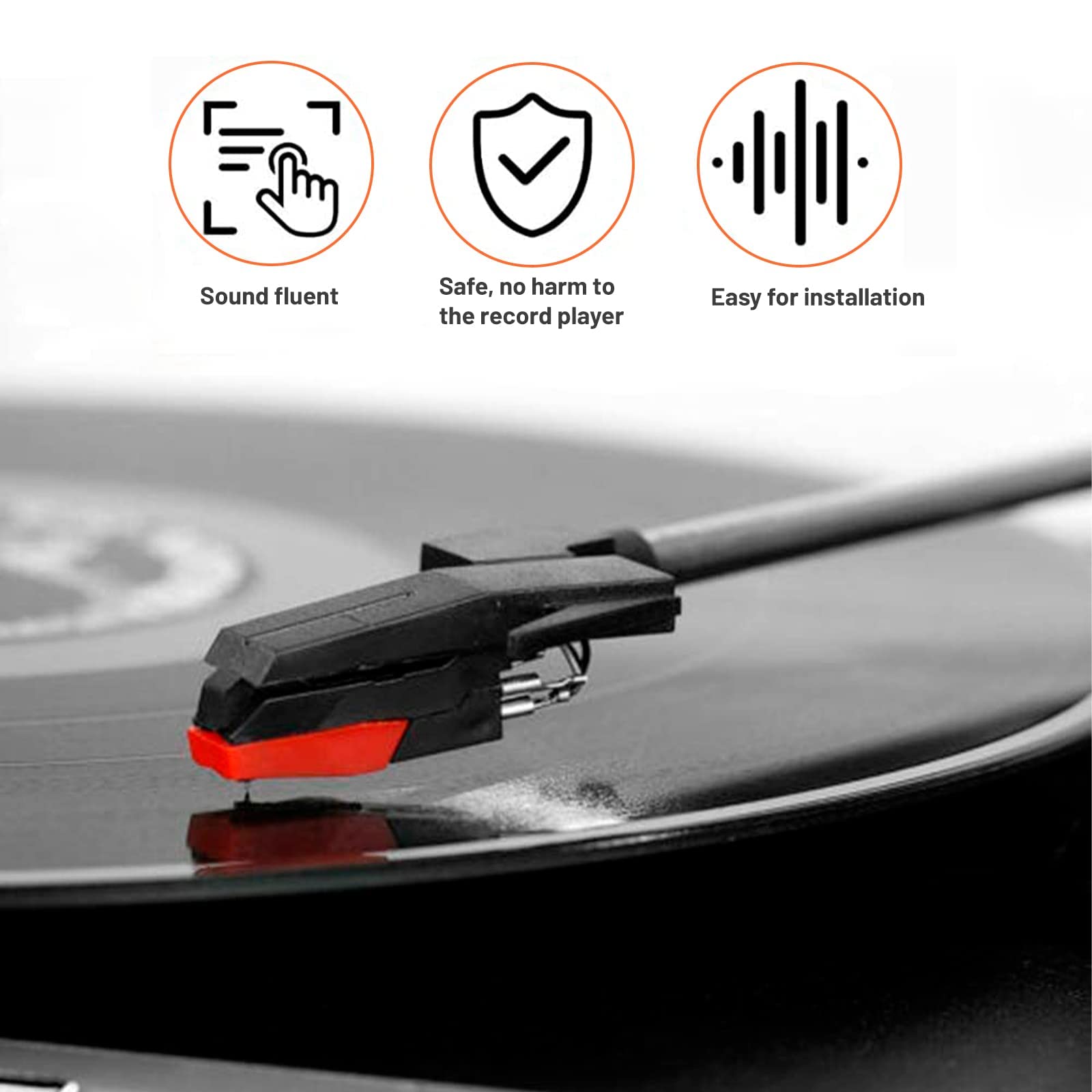 5Pcs Record Player Needle Set, 1 Record Player Turntable Cartridge with 4 Diamond Stylus Replacement for Vinyl Record Player for Most Turntables, Enhanced Audio Performance - Image 3 thumbnail
