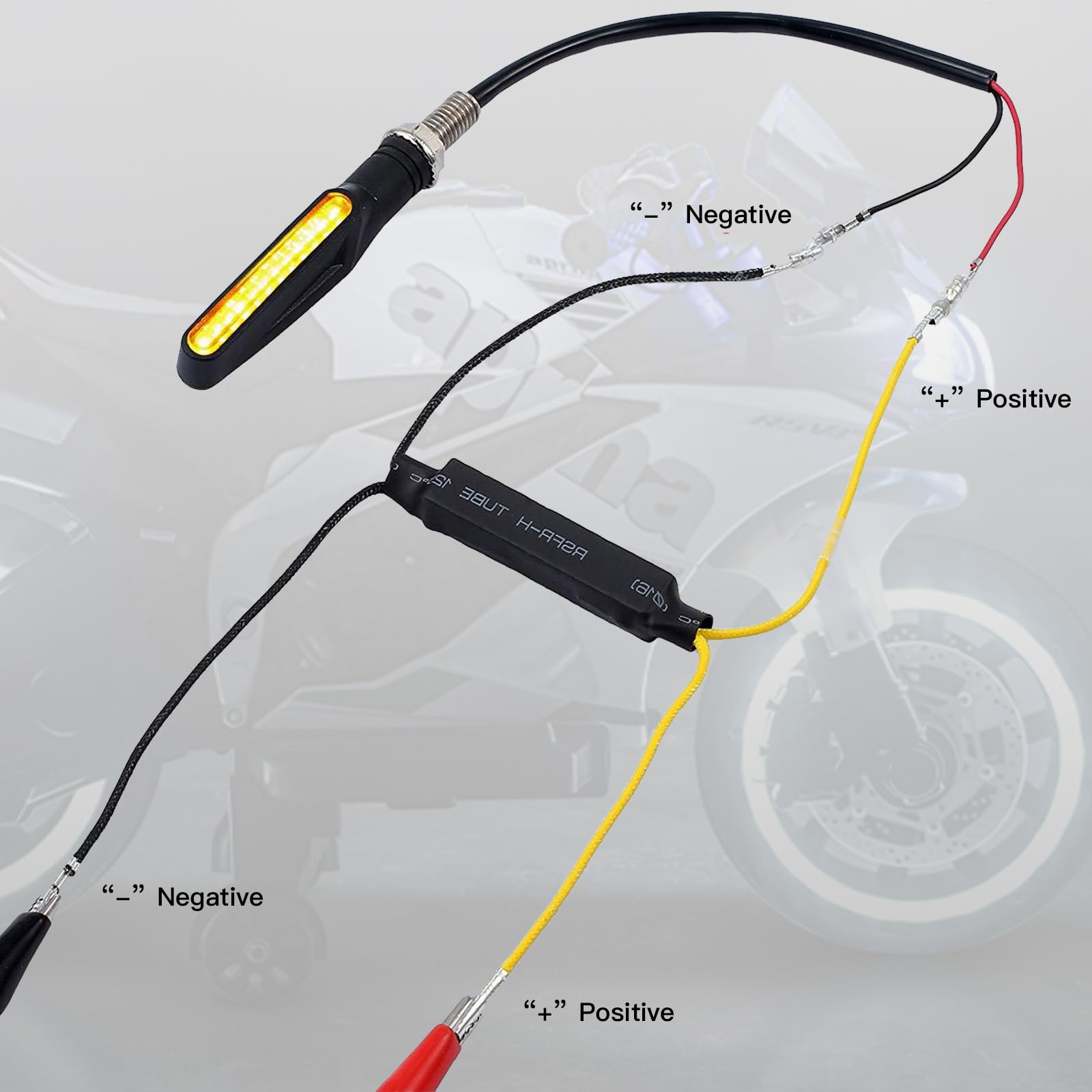 4 Resistenze Di Carico Per Lampeggianti LED Moto - 12V 30W 15Ω - Universali, Con Filo Siliconico