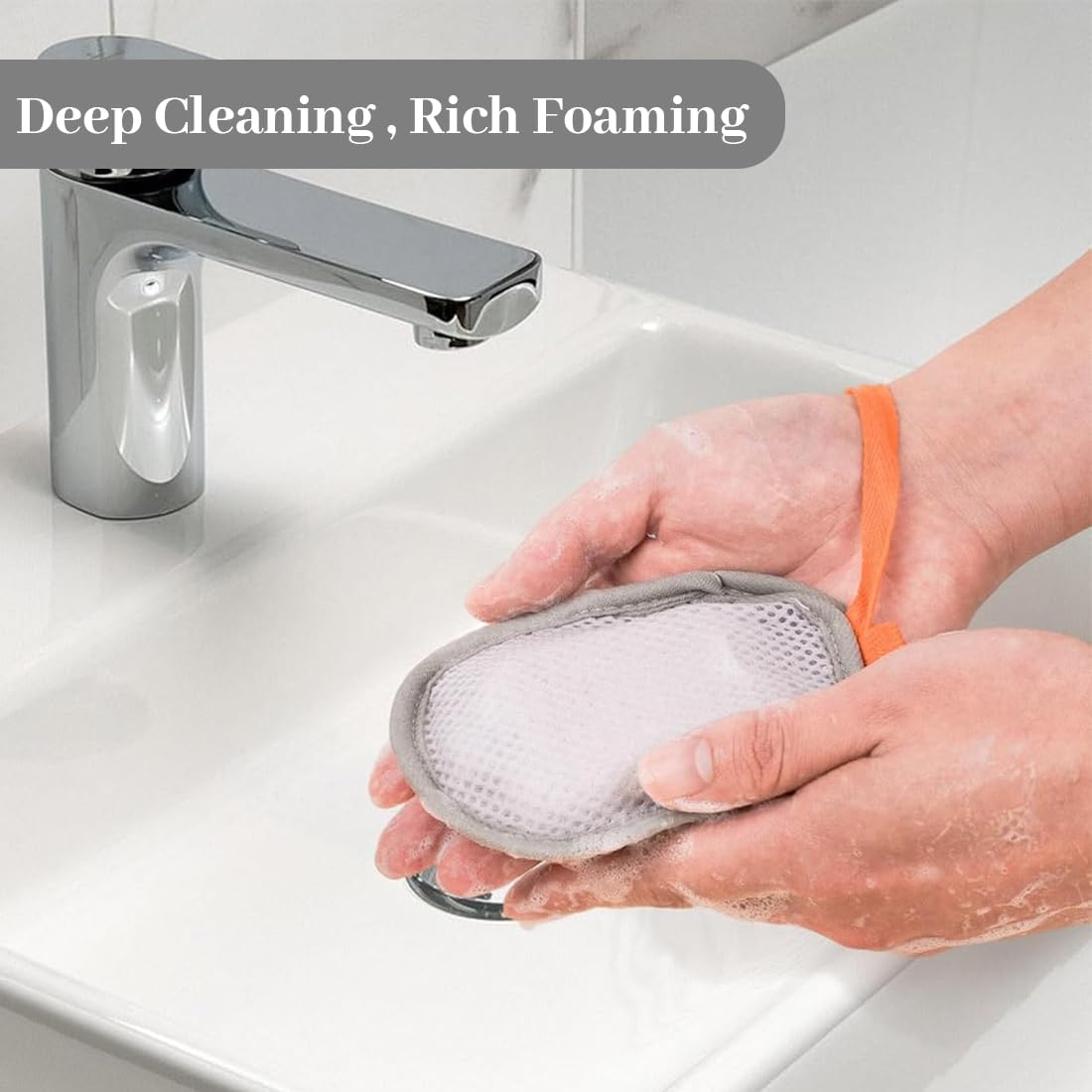4 sacchetti rete per sapone schiumogeni, morbidi e spessi, schiuma ricca, coloranti per sapone, salva sapone