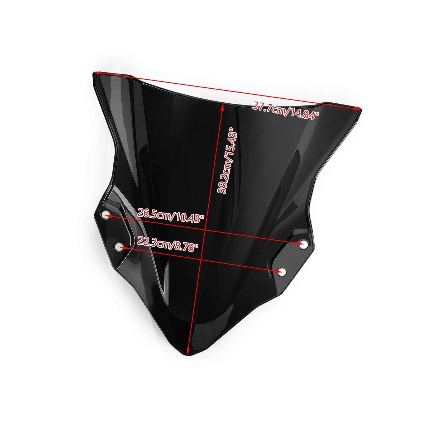 Visière De Carénage Pare-Brise pour Moto pour Kawasaki pour Ninja 250/400 (2018-2024) Déflecteur De Vent, Bulle Et Spoiler Moto Bulle(Fumée)