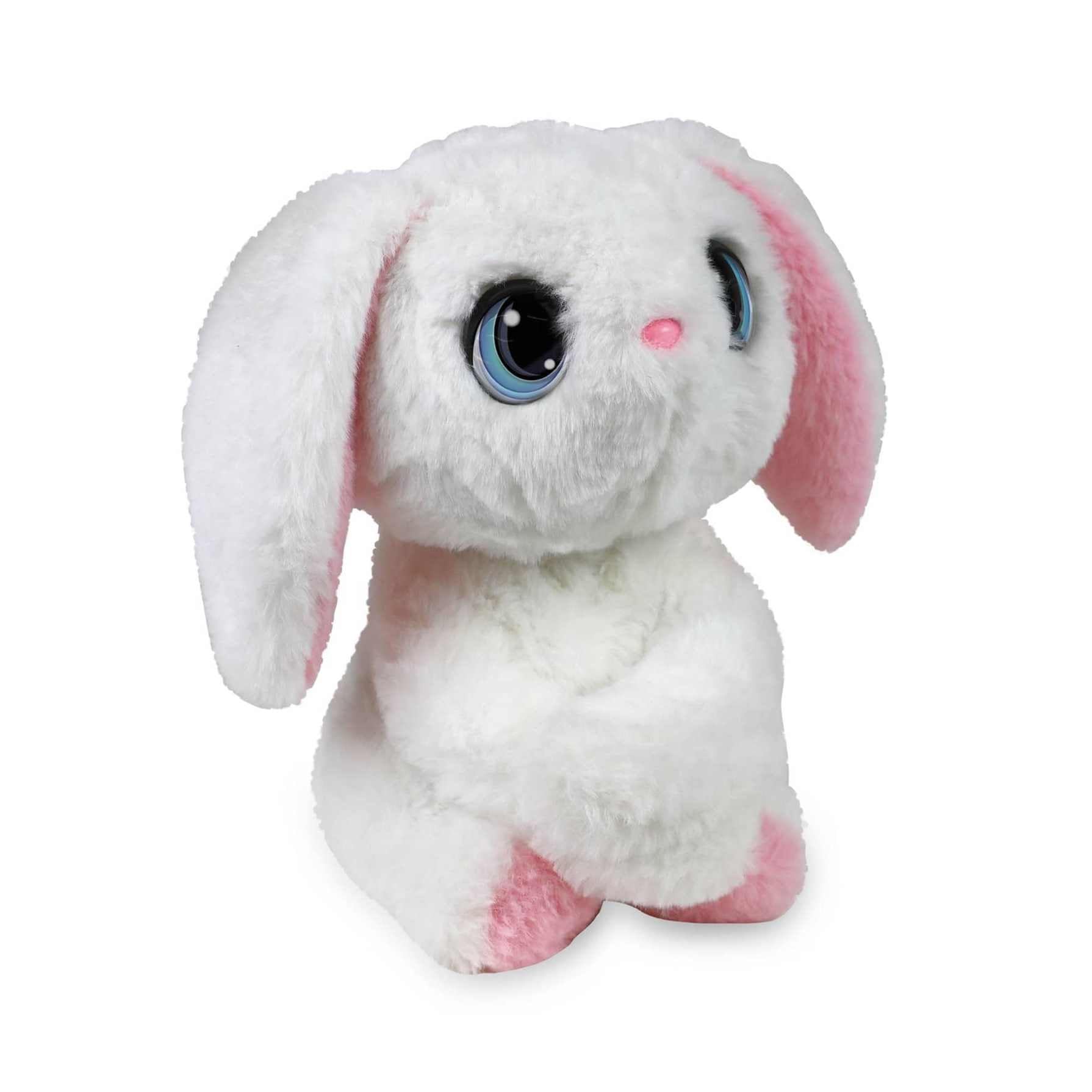 My Fuzzy Friends - Poppy Bunny, Peluche de Conejo Blanco Interactivo con Muchas reacciones, Sonido y Movimiento, Ideal para el Desarrollo afectivo y Emocional, a Partir de 4 años, Famosa.