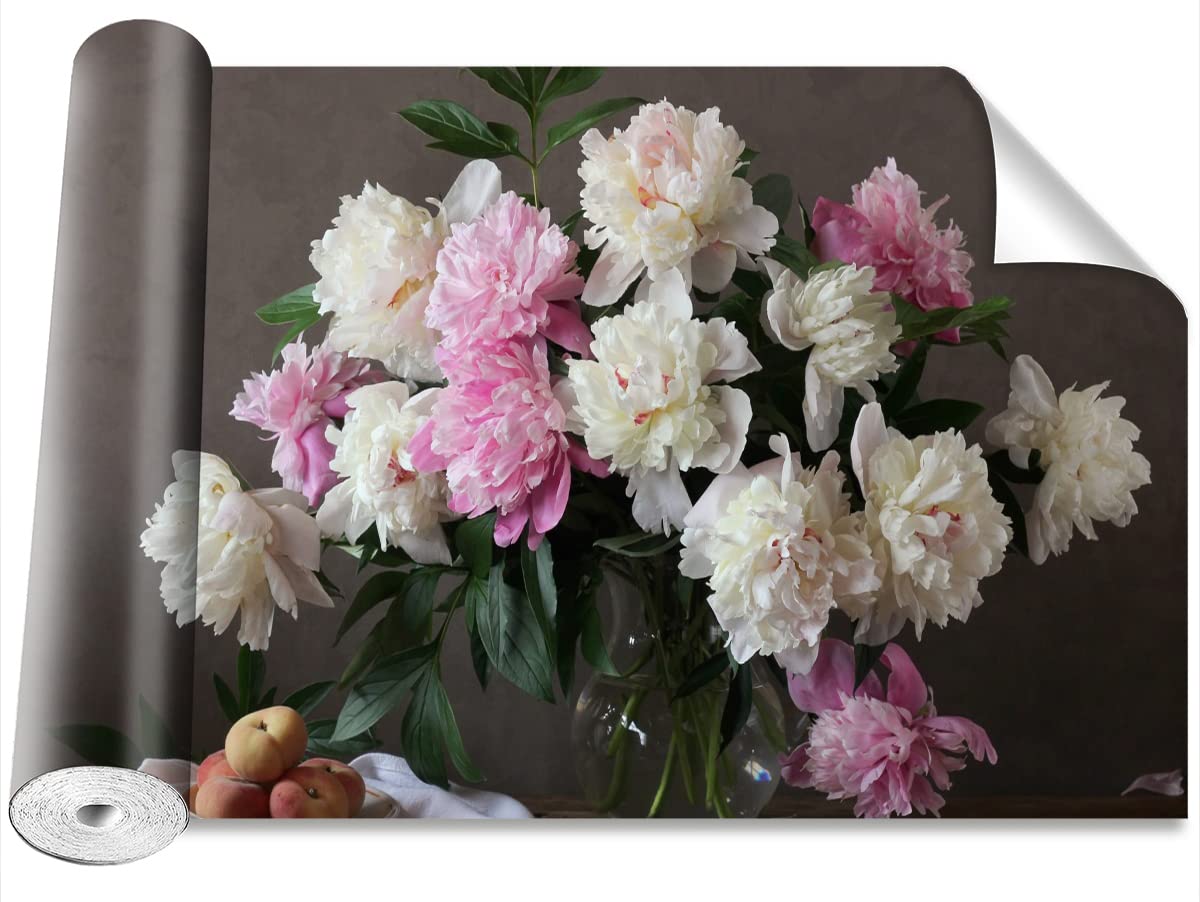 Papier peint pivoines 152x104cm pour créer un salon cosy et moderne