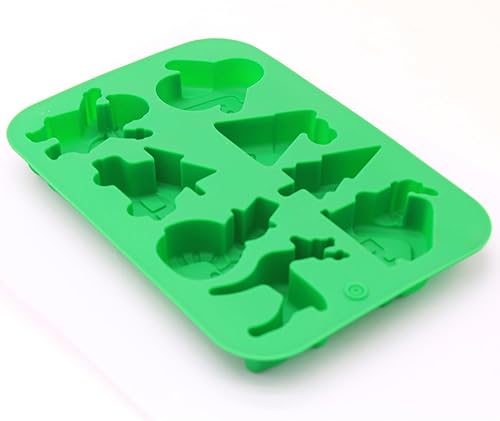 Miniatura 3 de X-Haibei Árbol de vacaciones de Navidad Santa Casas CP Jabón Bar Molde Chocolate Candy Jello Making, Jabón de baño de bebé Silicona Pan 2oz por